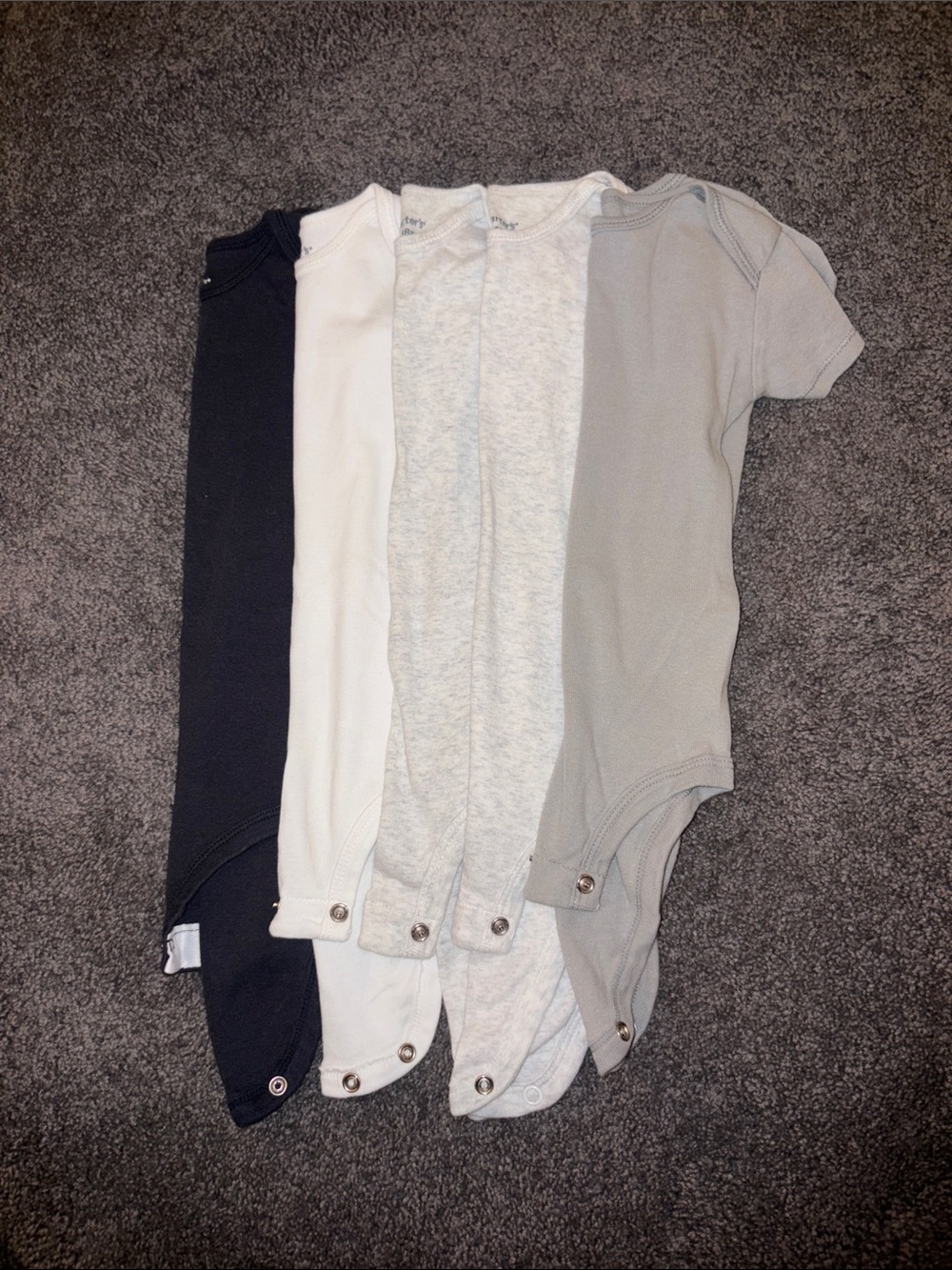 Baby Short-Sleeve Bodysuit Set in Neutral Colors- Multipack